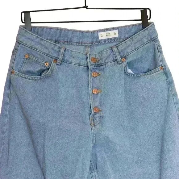 Lefties Brand Womens Denim Culottes in Light Indigo High Rise Wide Leg Size 32 - Picture 3 of 7